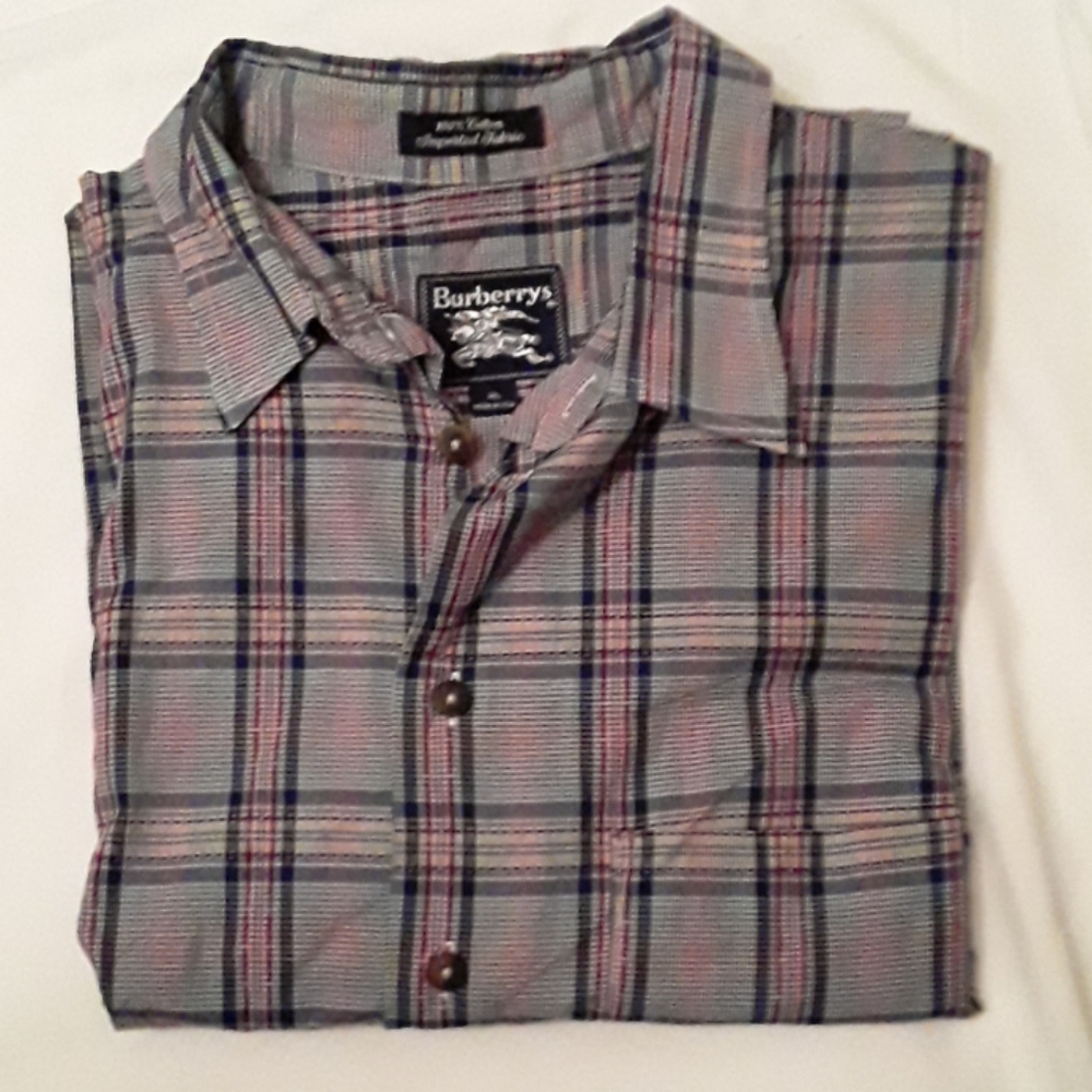 BURBERRY MEN'S LONG SLEEVE SHIRT XL